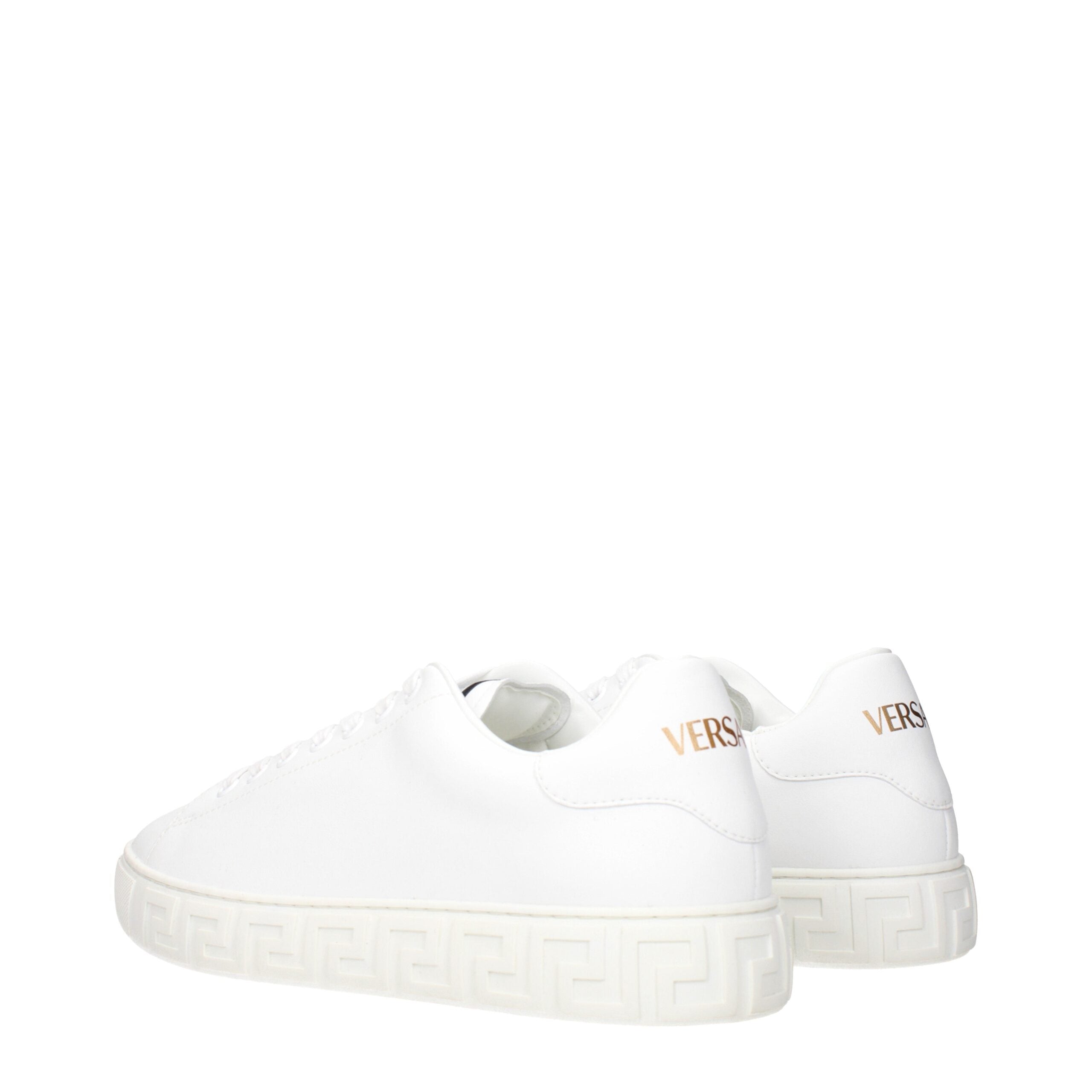 White Leather Low Top Sneakers
