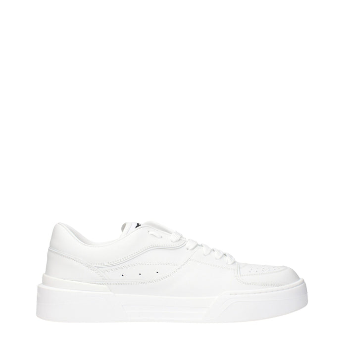 White Leather Low Top Sneakers