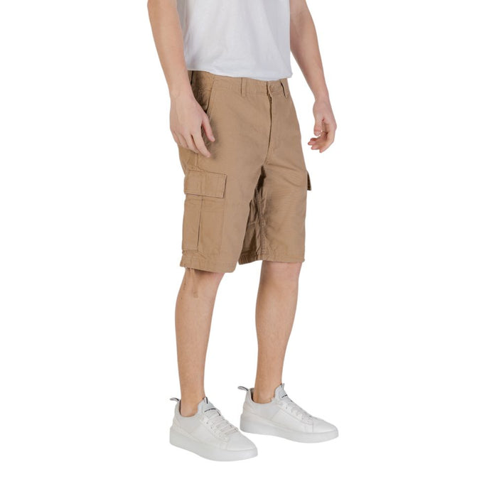 Beige Cotton Bermuda Shorts