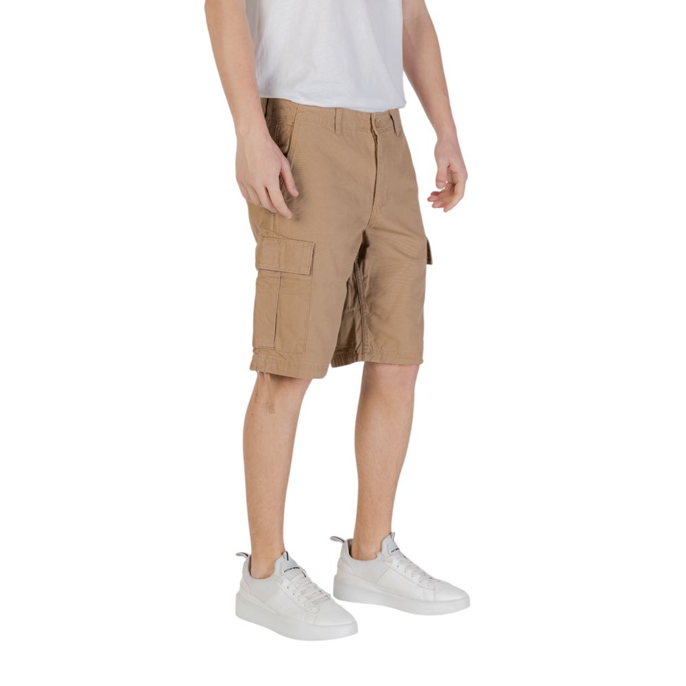 Beige Cotton Bermuda Shorts