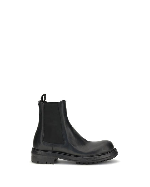 Black Calf Leather Bos Taurus Chelsea Boots