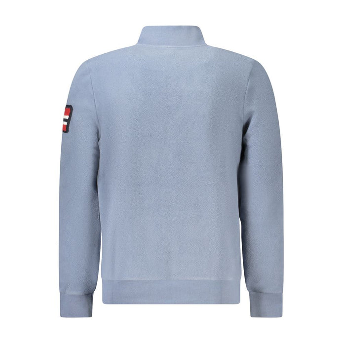 Blue Polyester Men Sweater