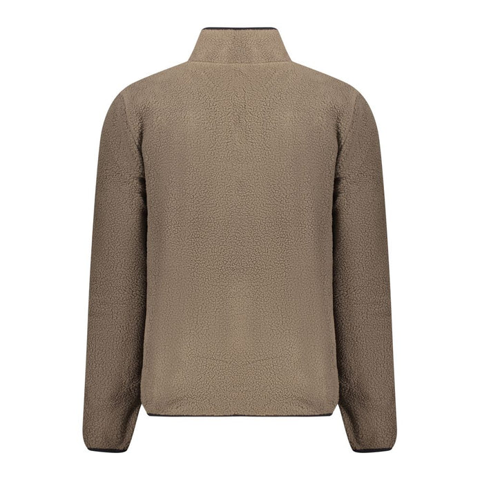 Brown Polyester Men Sweater