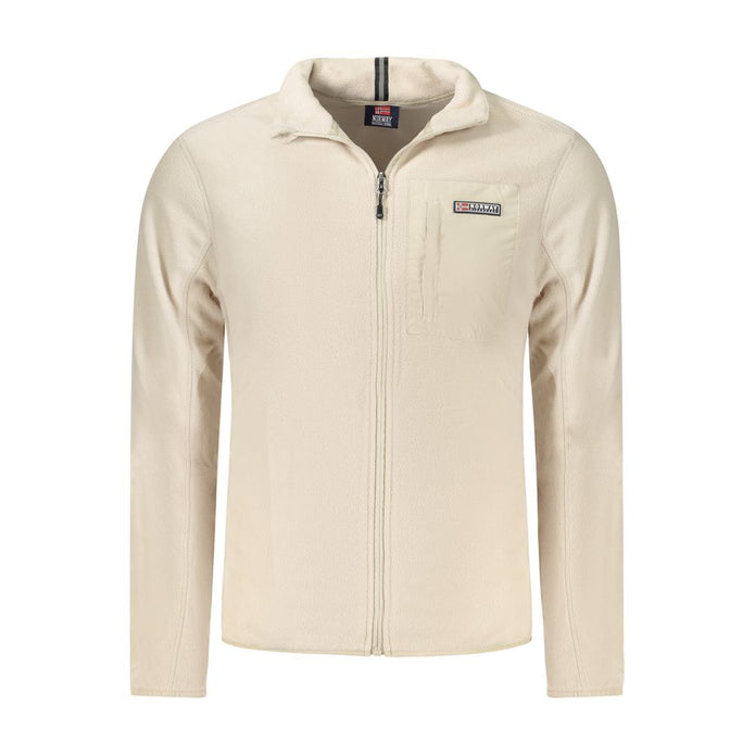 Beige Polyester Men Sweater