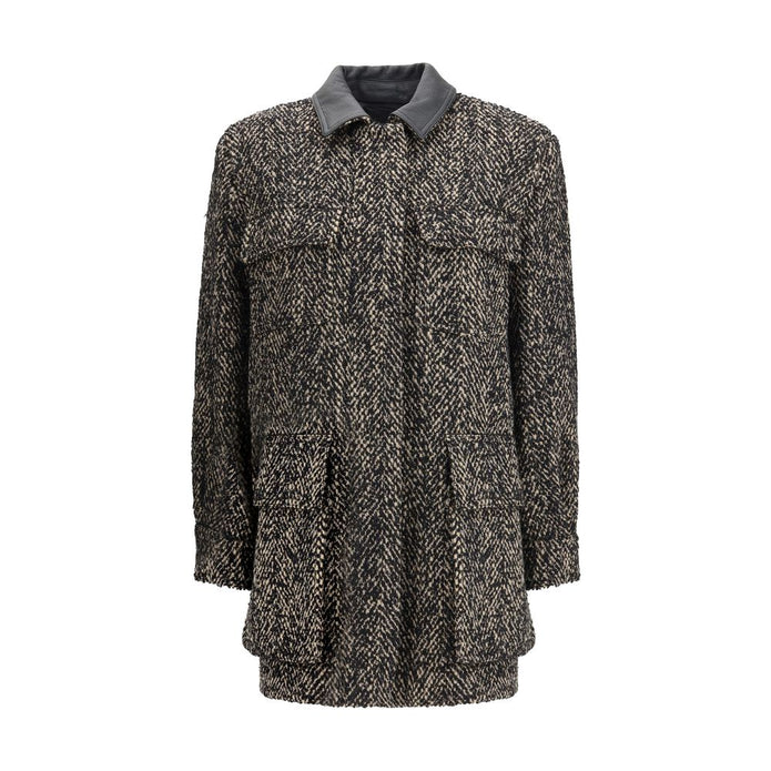 Brown Fleece Wool Coat
