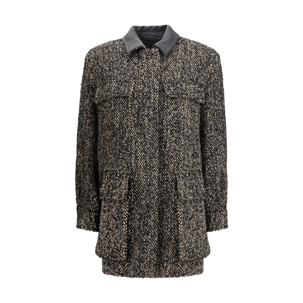 Brown Fleece Wool Coat