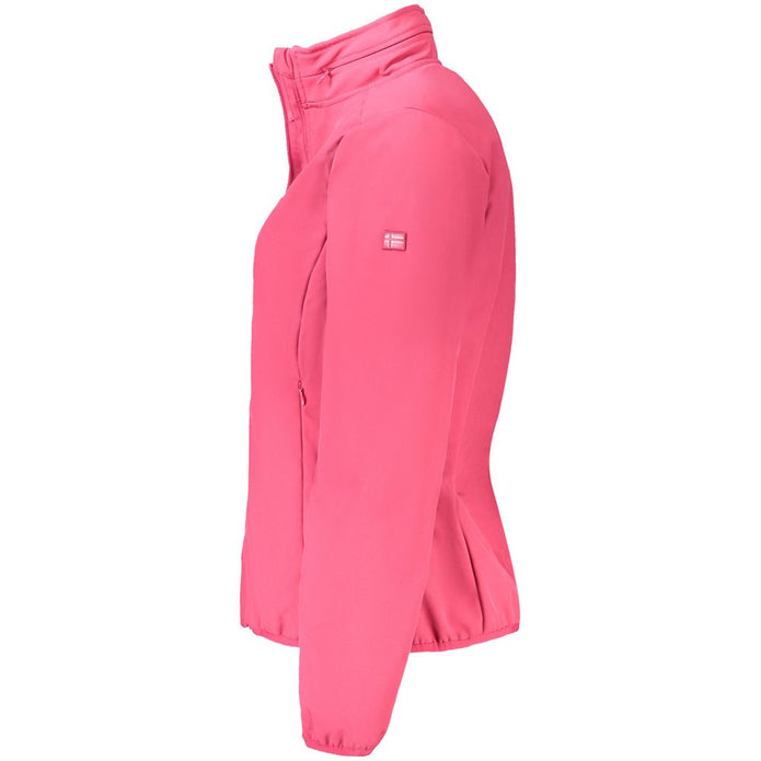 Pink Polyester Jackets & Coat