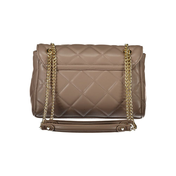 Brown Polyethylene Women Handbag