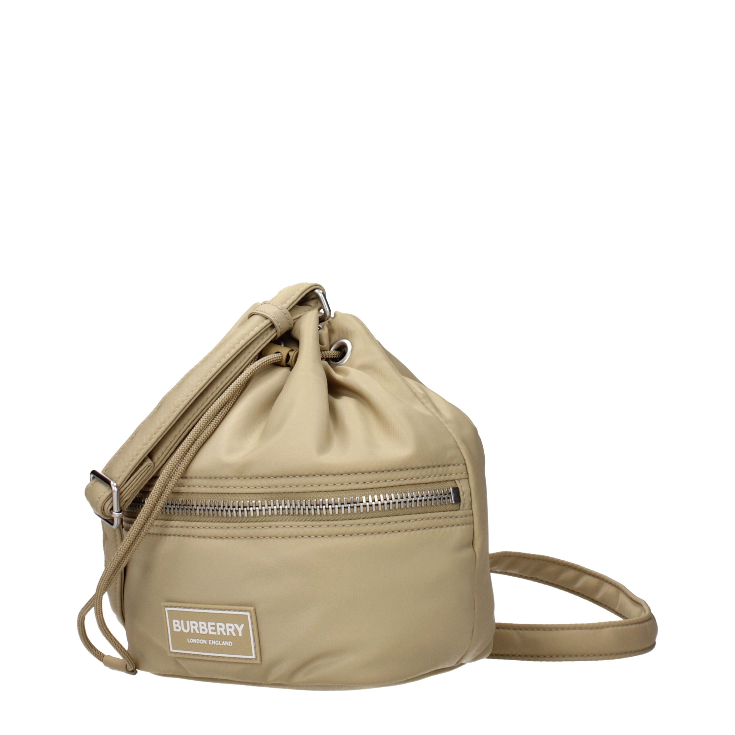 Beige Nylon Crossbody Bag