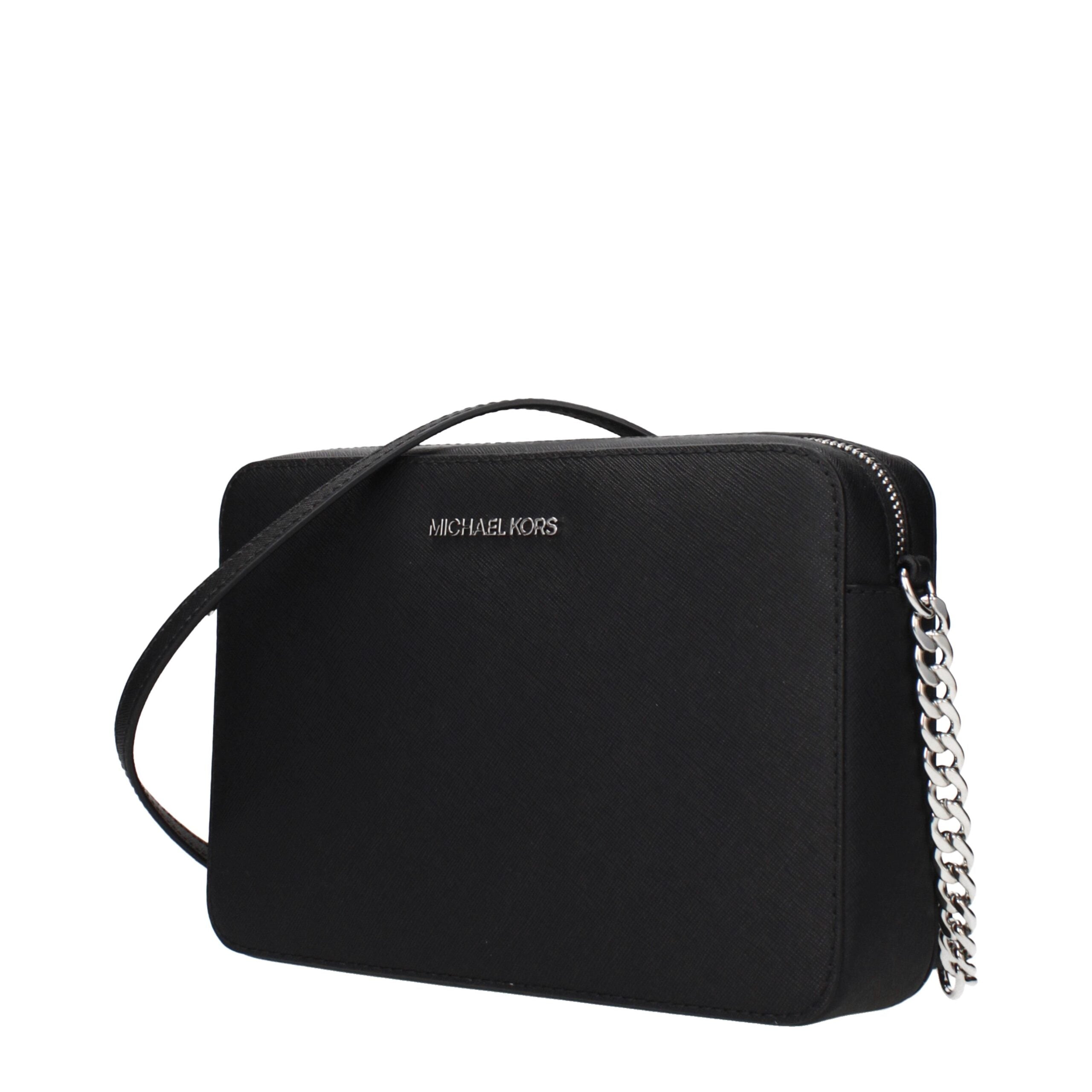 Black Leather Crossbody Bag