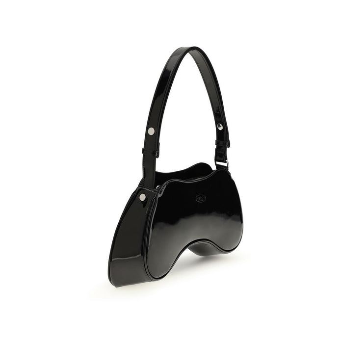 Black Polyethylene Shoulder Bag