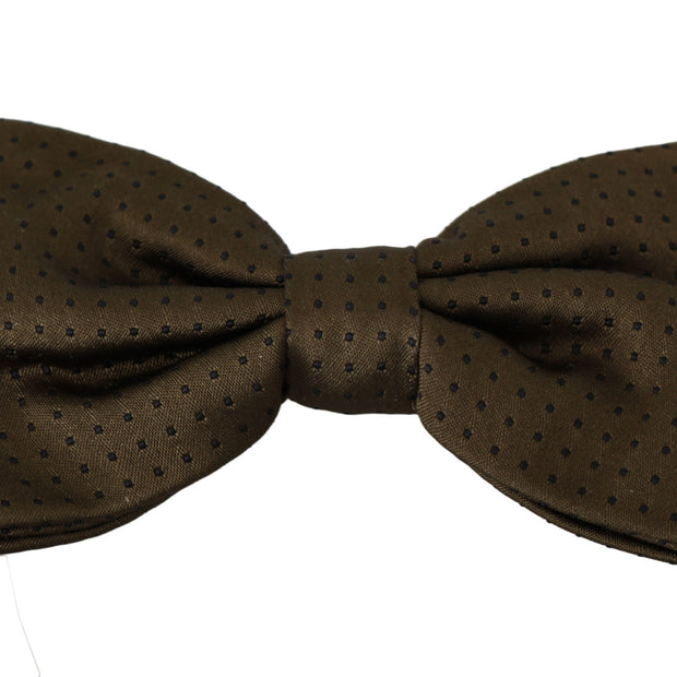 Elegant Silk Polka Dot Bow Tie