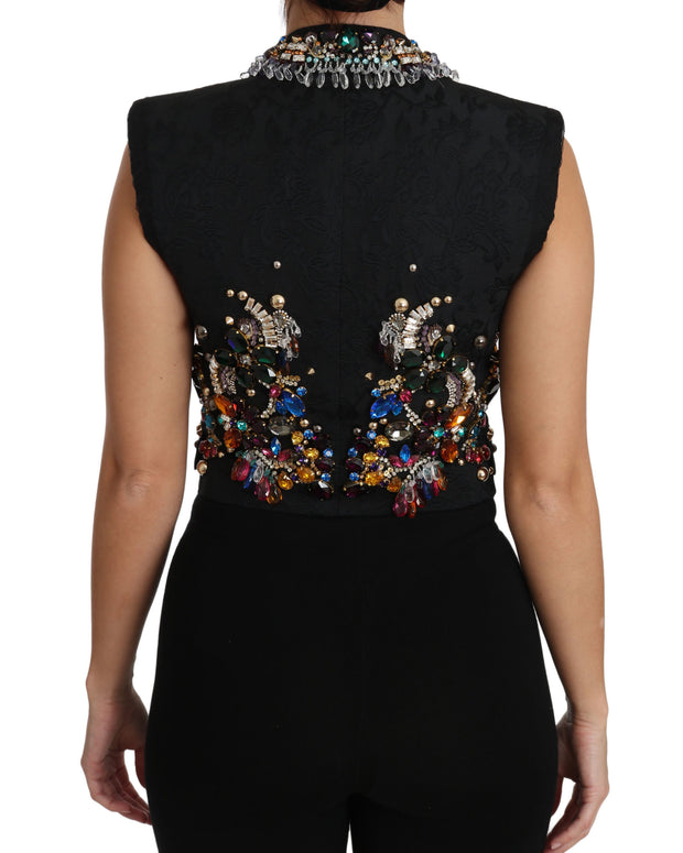 Black Crystal Sicily Vest Waistcoat
