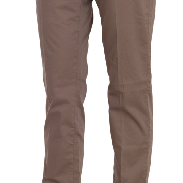 Chic Brown Straight Cut Trousers