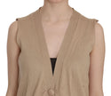 Elegant Sleeveless Cotton Cardigan Top