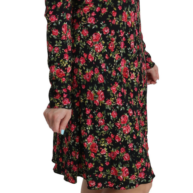 Floral A-Line Viscose Knee Length Dress