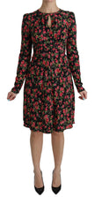 Floral A-Line Viscose Knee Length Dress