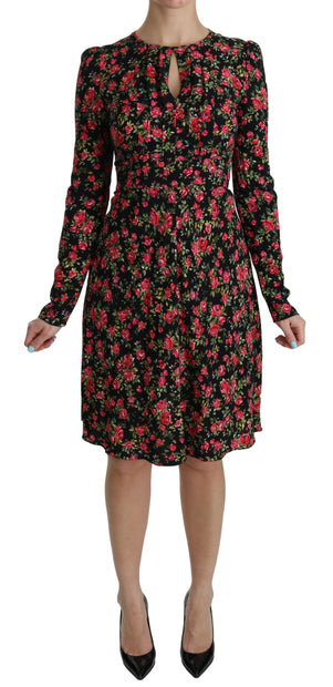 Floral A-Line Viscose Knee Length Dress