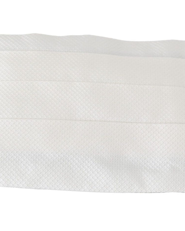 White Men Waist Belt 100% Silk Cummerbund