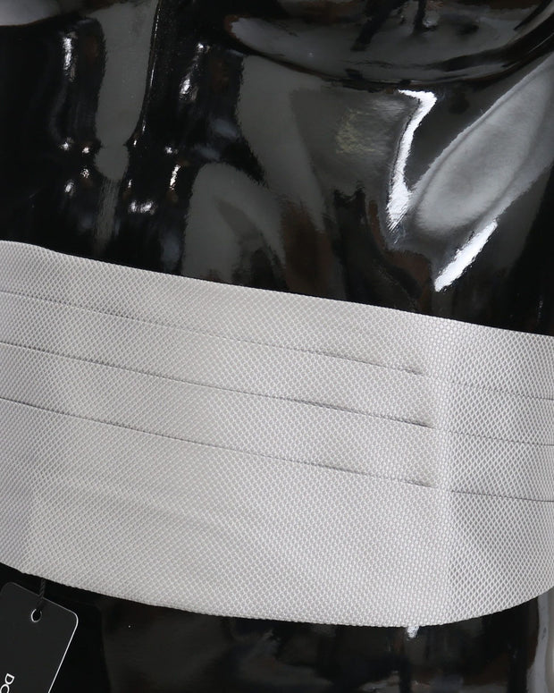 Gray Men Waist Belt 100% Silk Cummerbund