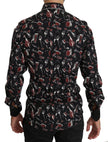 Black Musical Instrument Slim fit Shirt