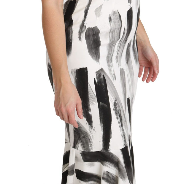 Chic Monochrome Sheath Midi Dress