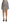 Silver Pattern A-line High Waist Skirt