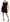 Black A-line High Waist Mini Viscose Skirt