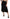 Black High Waist Mermaid Midi Silk Skirt