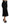 Black High Waist Mermaid Midi Silk Skirt