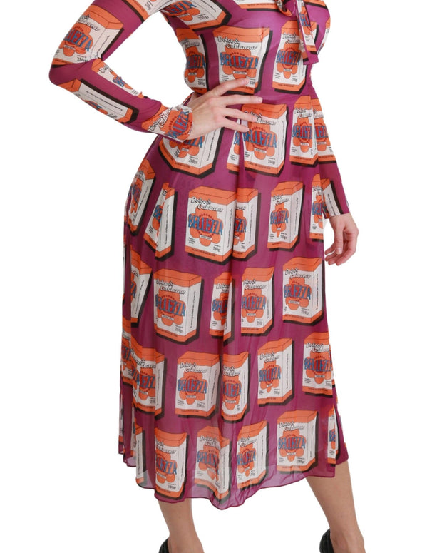 Purple Silk Bellezza A-Line Gown Dress