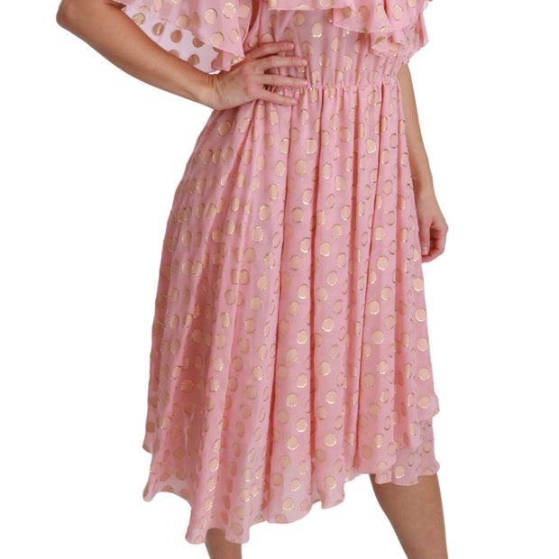 Elegant Pleated Midi A-Line Dress