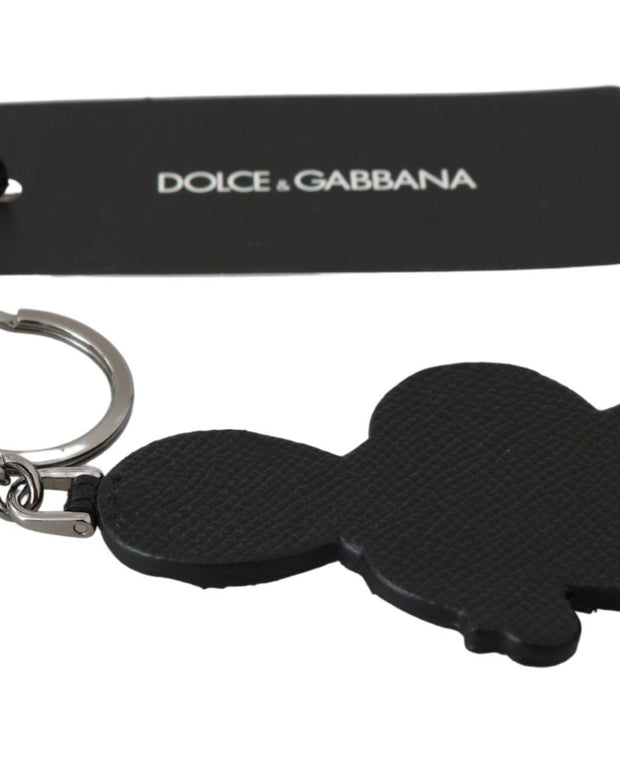 Leather Dominico Stefano #DGFAMILY Logo Badge Keychain
