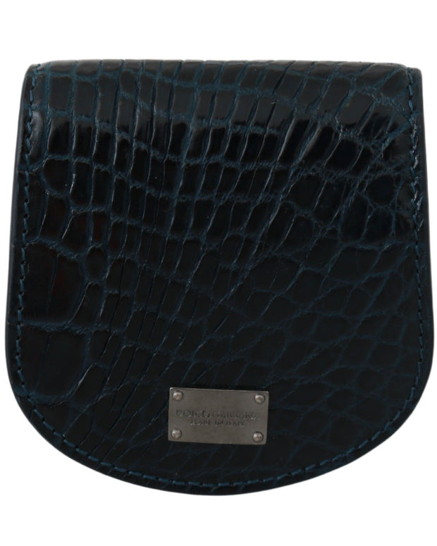 Blue Exotic Skins Condom Case Holder Pocket