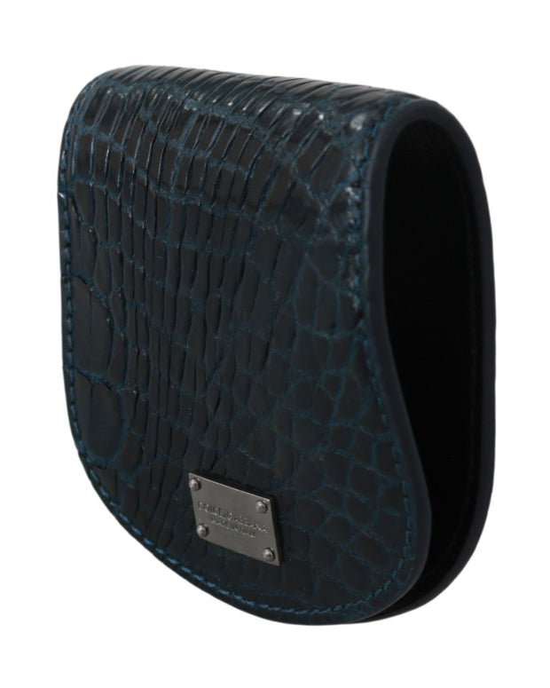 Blue Exotic Skins Condom Case Holder Pocket