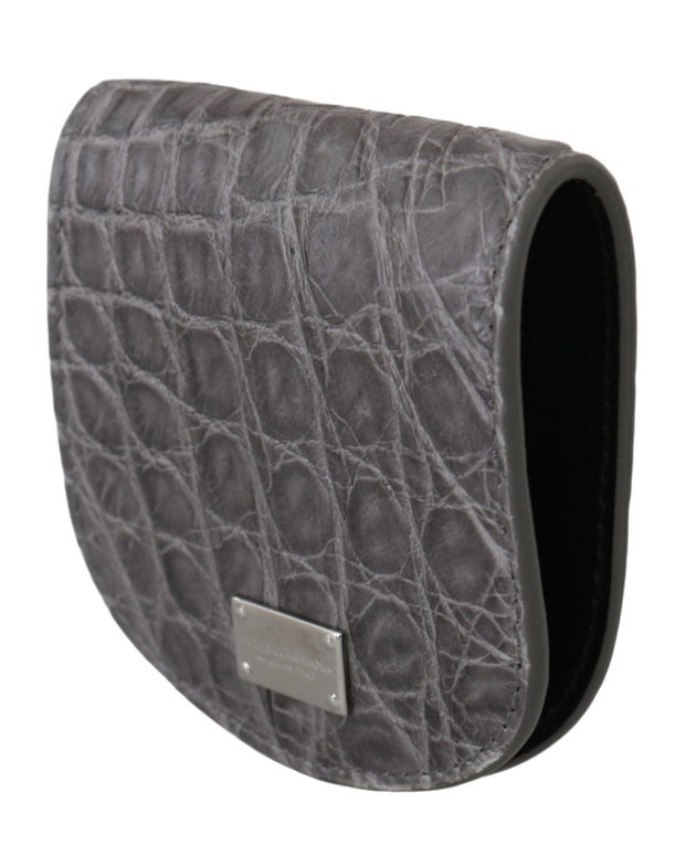 Gray Exotic Skin Condom Case Holder Pocket Wallet