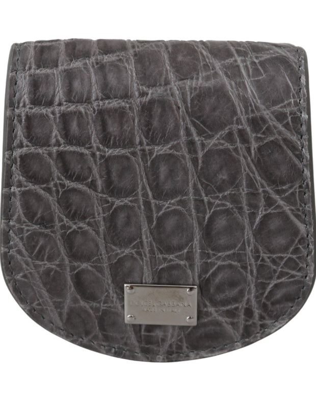 Gray Exotic Skin Condom Case Holder Pocket Wallet