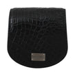 Sleek Black Leather Coin Case Wallet