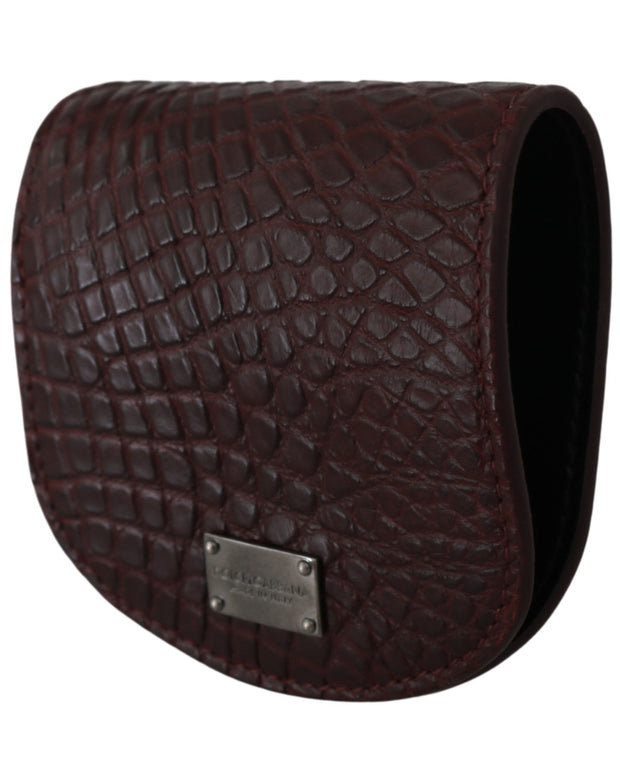 Brown Exotic Skin Pocket Condom Case Holder