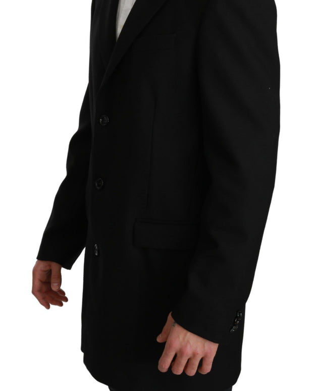 Black 100% Wool Jacket Coat Blazer