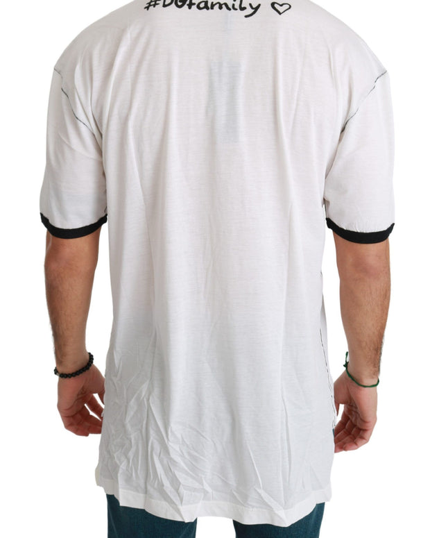Elegant White Silk-Blend Men's T-Shirt