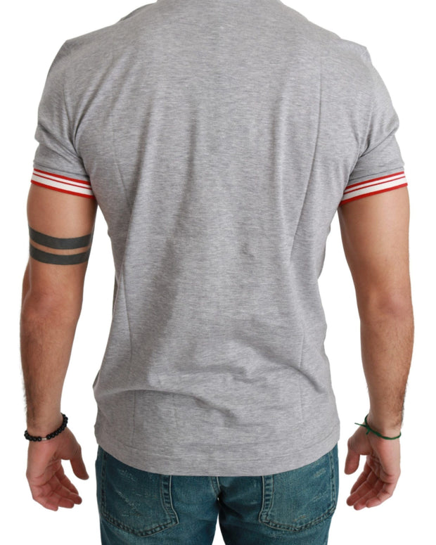 Chic Gray Cotton T-Shirt with Year of the Pig Motive