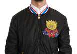 Elegant Multicolor Motive Bomber Jacket