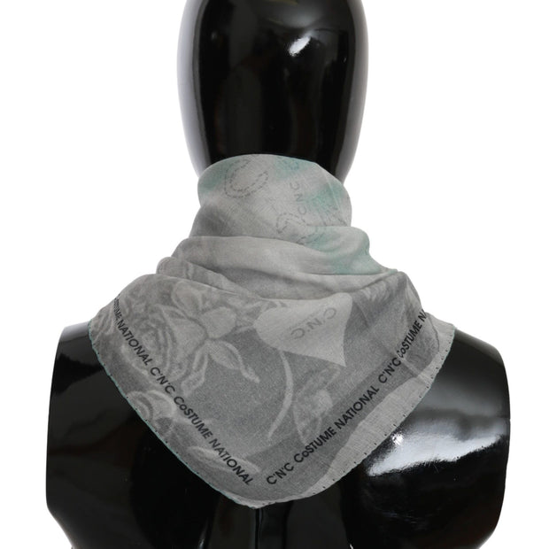 Elegant Gray Silk Scarf for Women