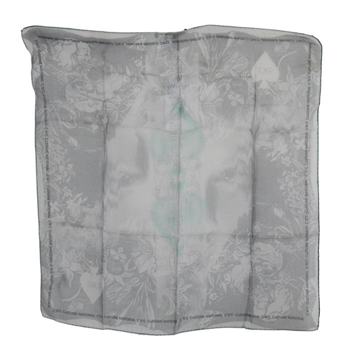 Elegant Gray Silk Scarf for Women