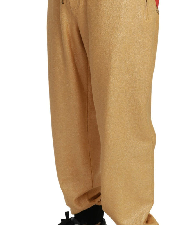Gold Year Of The Pig Cotton Mens Pants