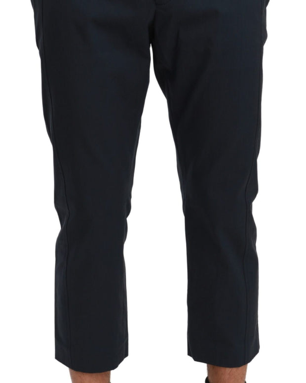 Chic Cropped Stripe Casual Pants