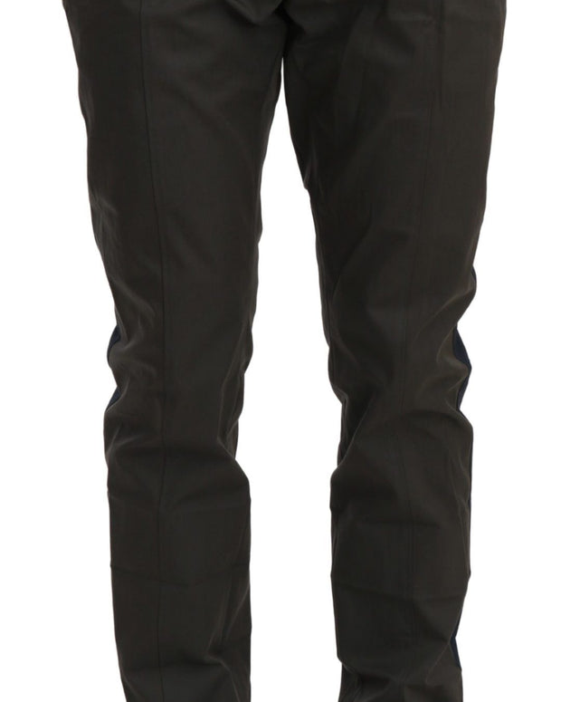 Elegant Slim Fit Striped Casual Pants