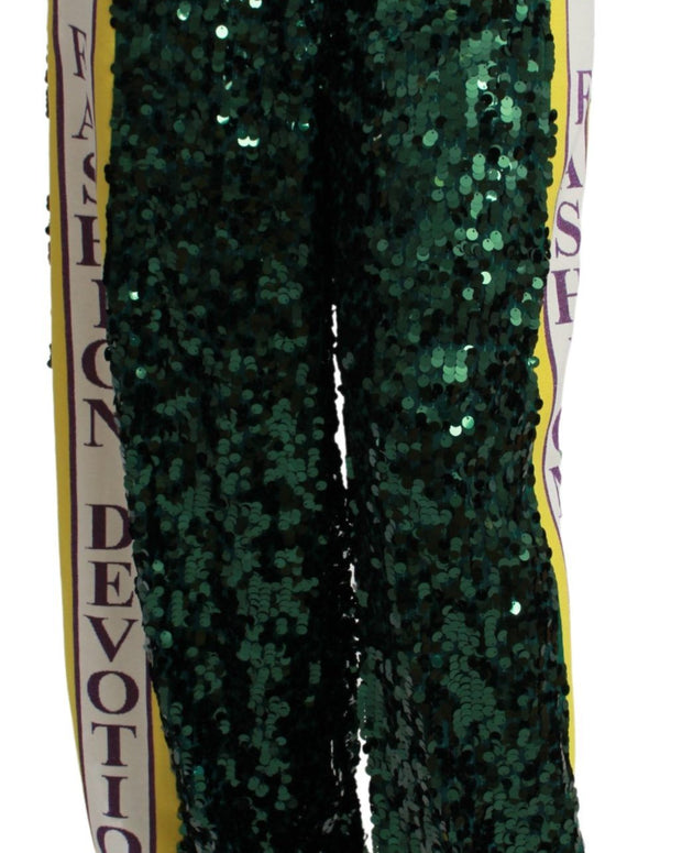 Green Sequin Trousers Queens Angel Pants