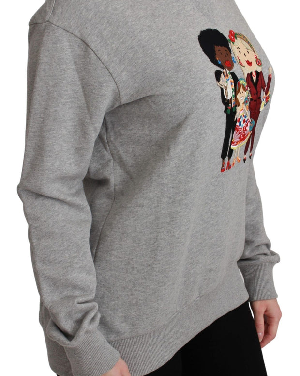 Gray #dgfamily Cotton Pullover Sweater